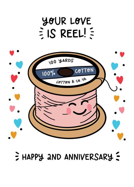2nd Anniversary Card - Cotton Anniversary