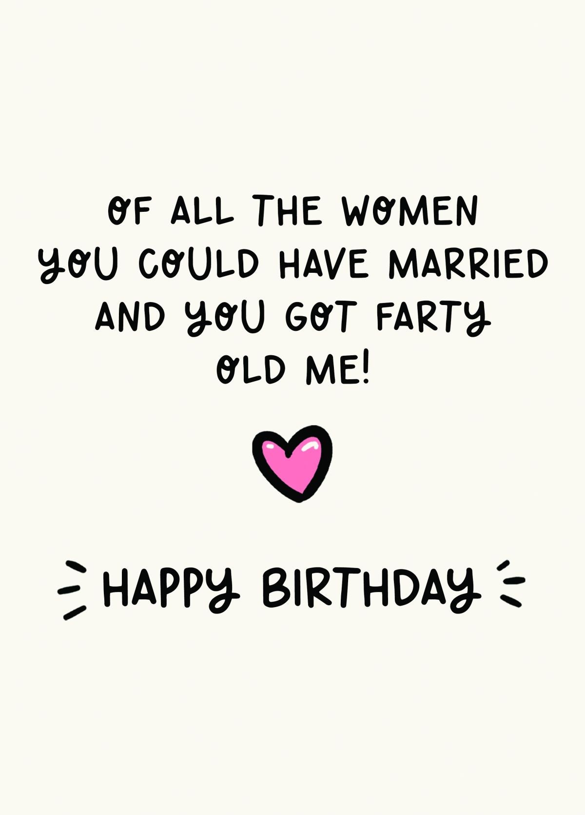 Funny Husband Birthday Card