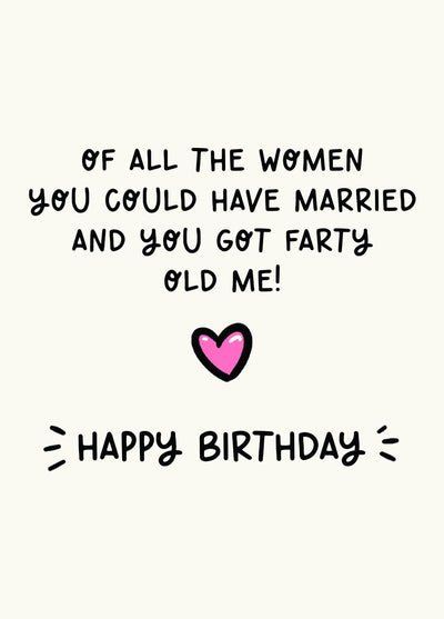 Funny Husband Birthday Card