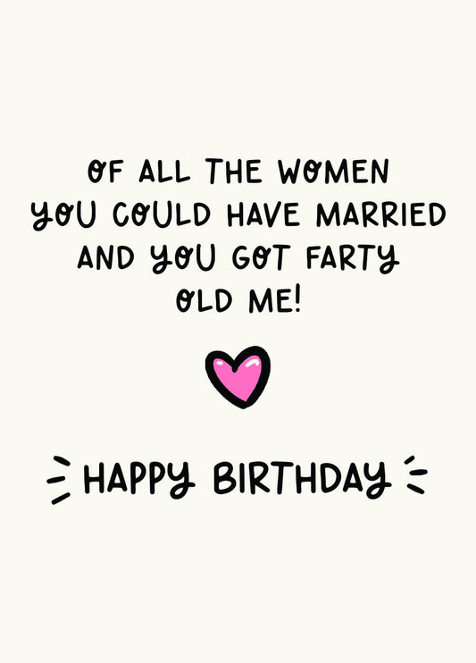 Funny Husband Birthday Card