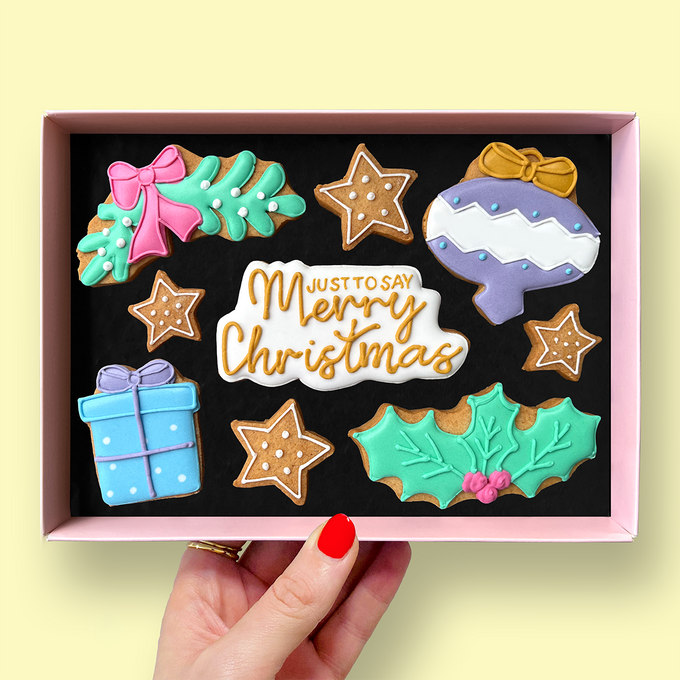 Just To Say Merry Christmas Letterbox Cookies