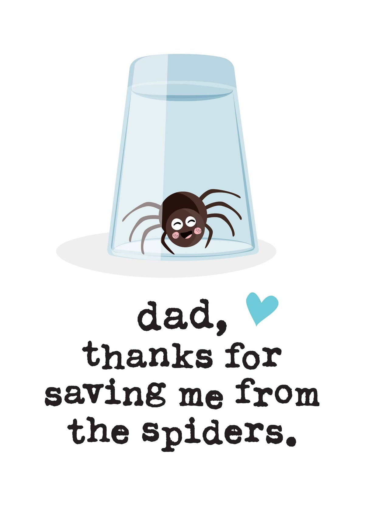 Funny Dad Birthday Fathers Day Spider Card
