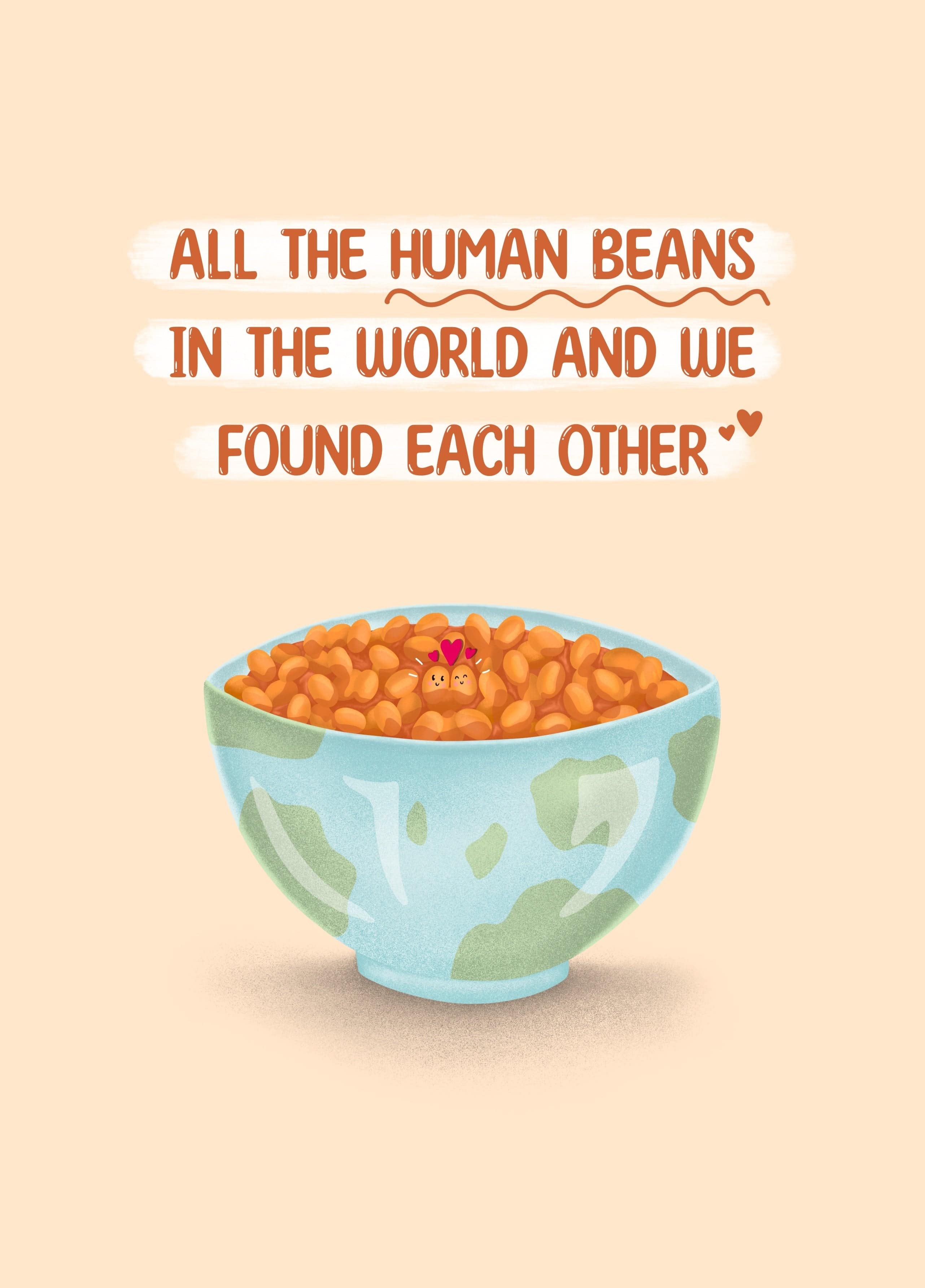 Human Beans Found Each Other Card – Scribbler Cards & Gifts