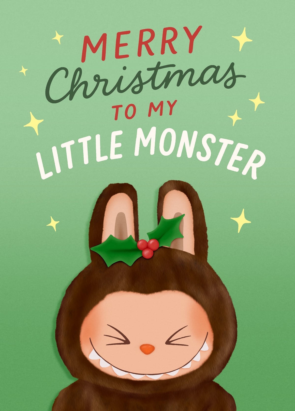 Labubu Little Monster Christmas Card