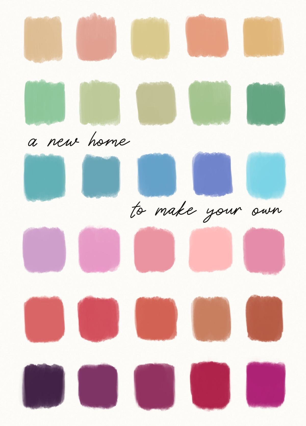 A New Home To Make Your Own - Paint Swatch Card