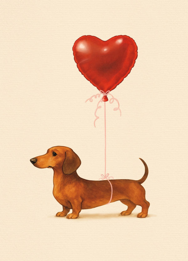 Dachshund Heart Balloon - Anniversary / Valentine’s Day