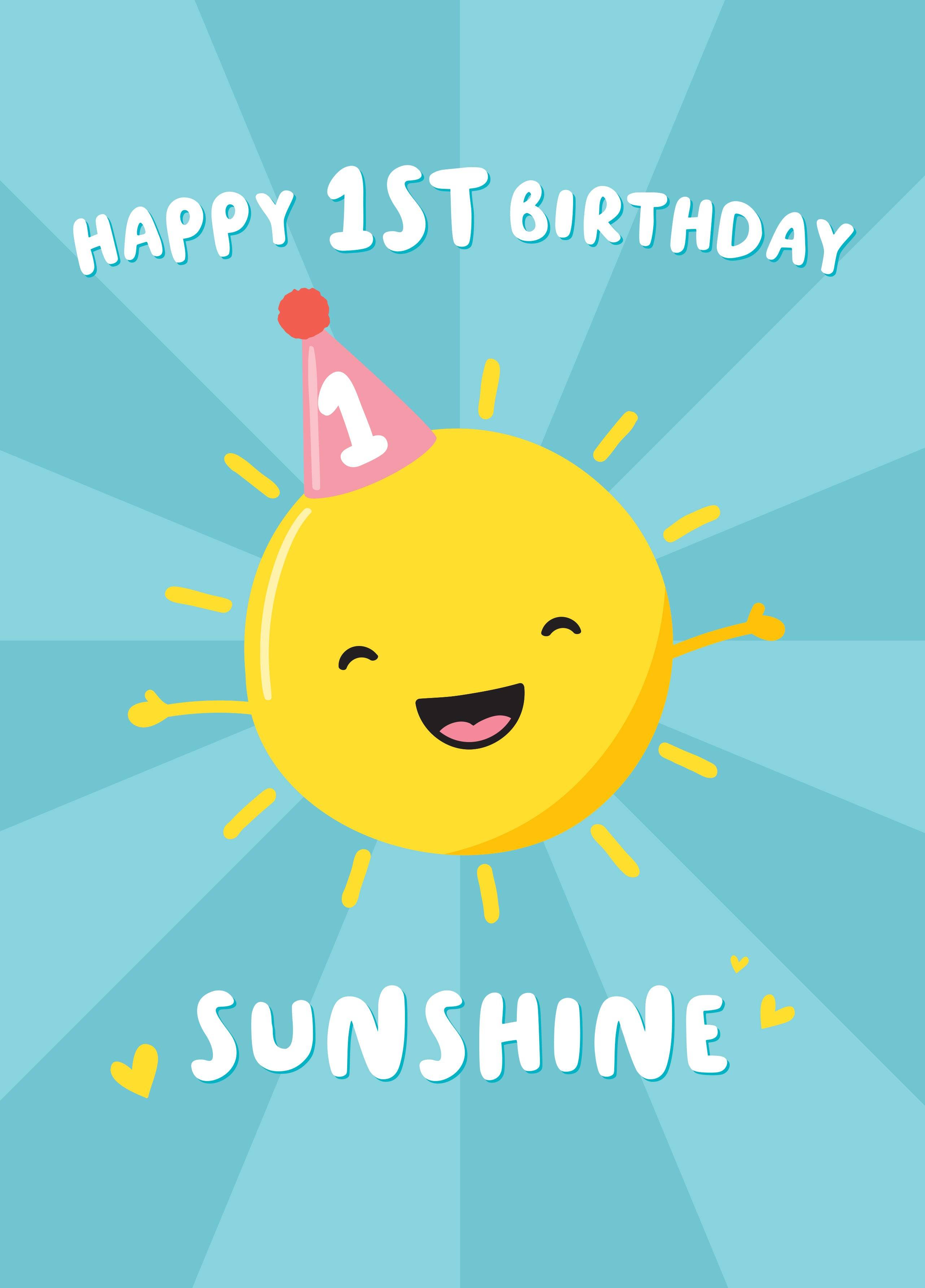 Happy 1st Birthday Boy Card