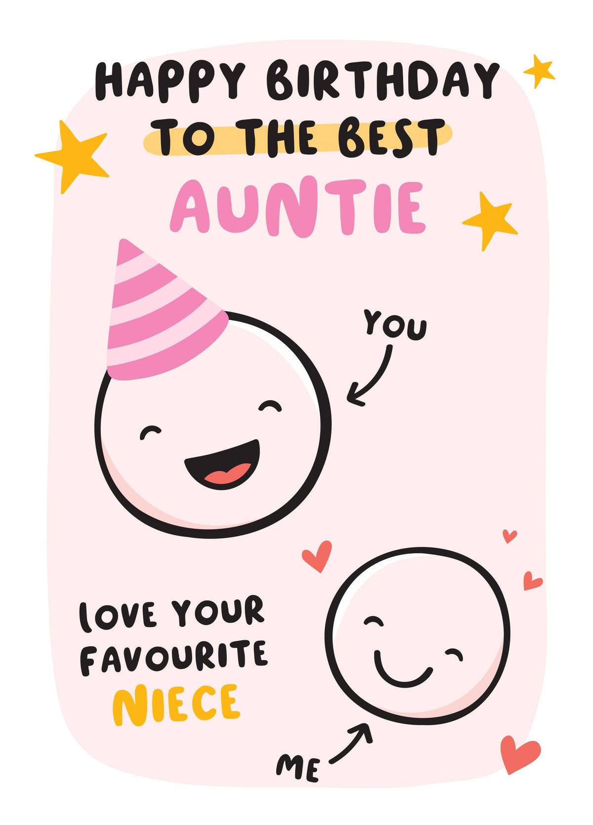 Best Auntie Birthday Card Niece