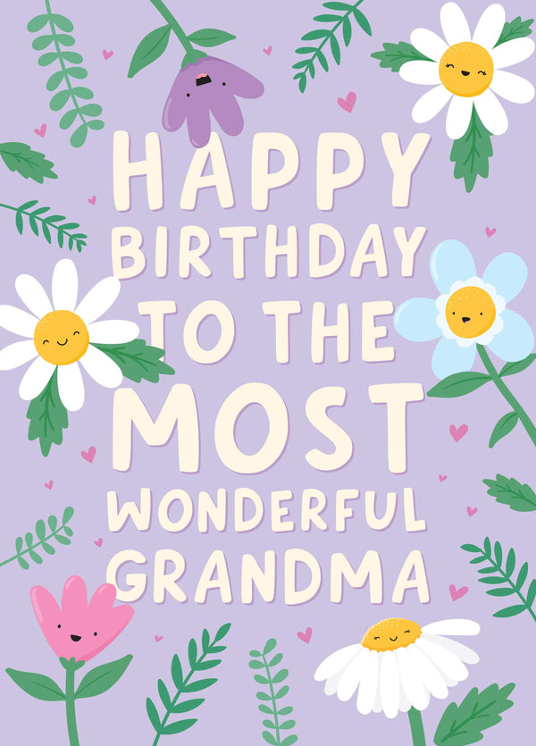 Most Wonderful Grandma Birthday Card