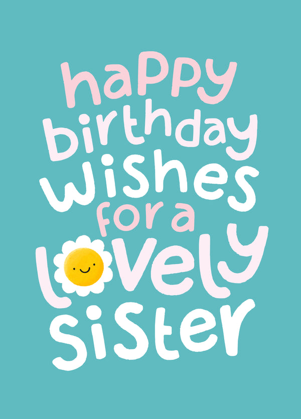 Lovely Sister Birthday Card