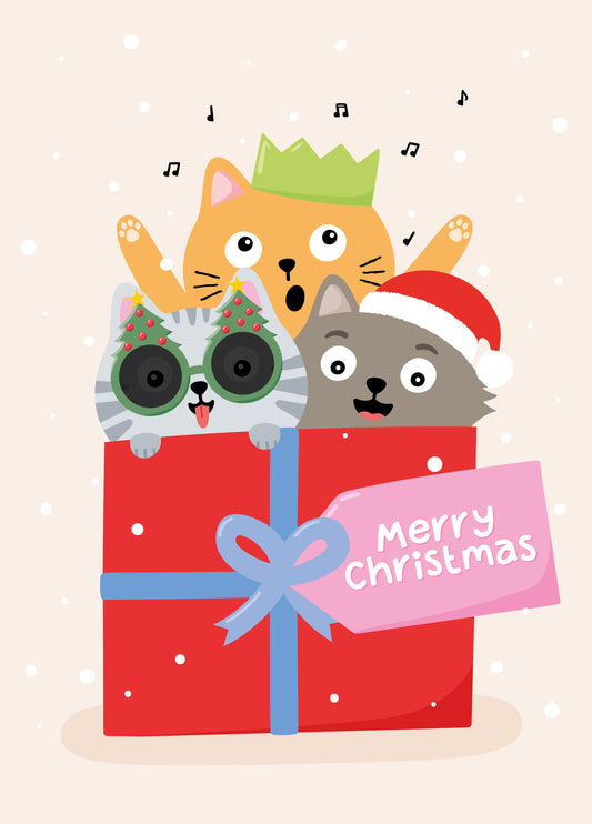 Cute Cats Christmas Card