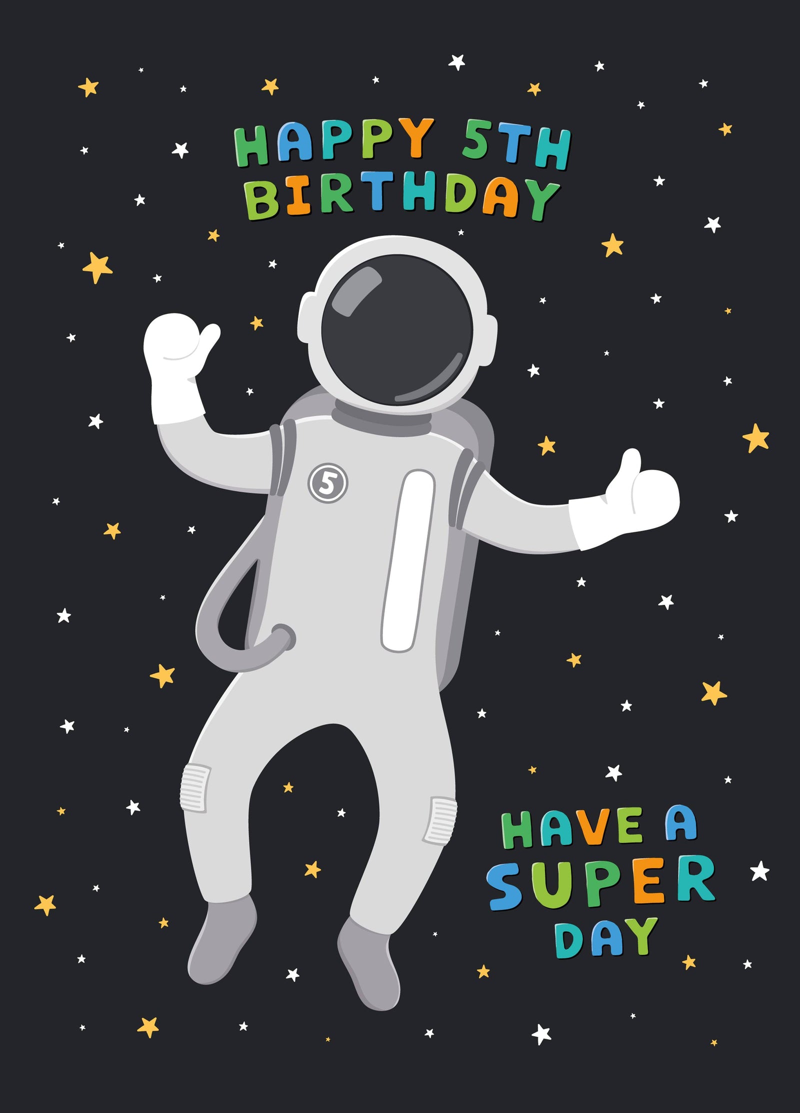 5th Birthday Card - Astronaut Adventure