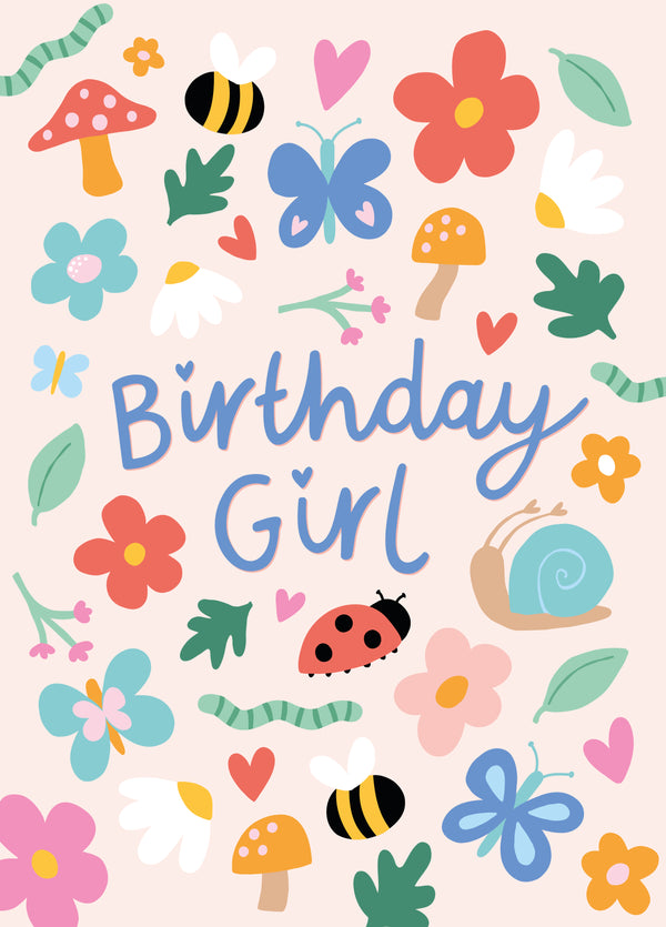 Birthday Girl Nature Inspired Card
