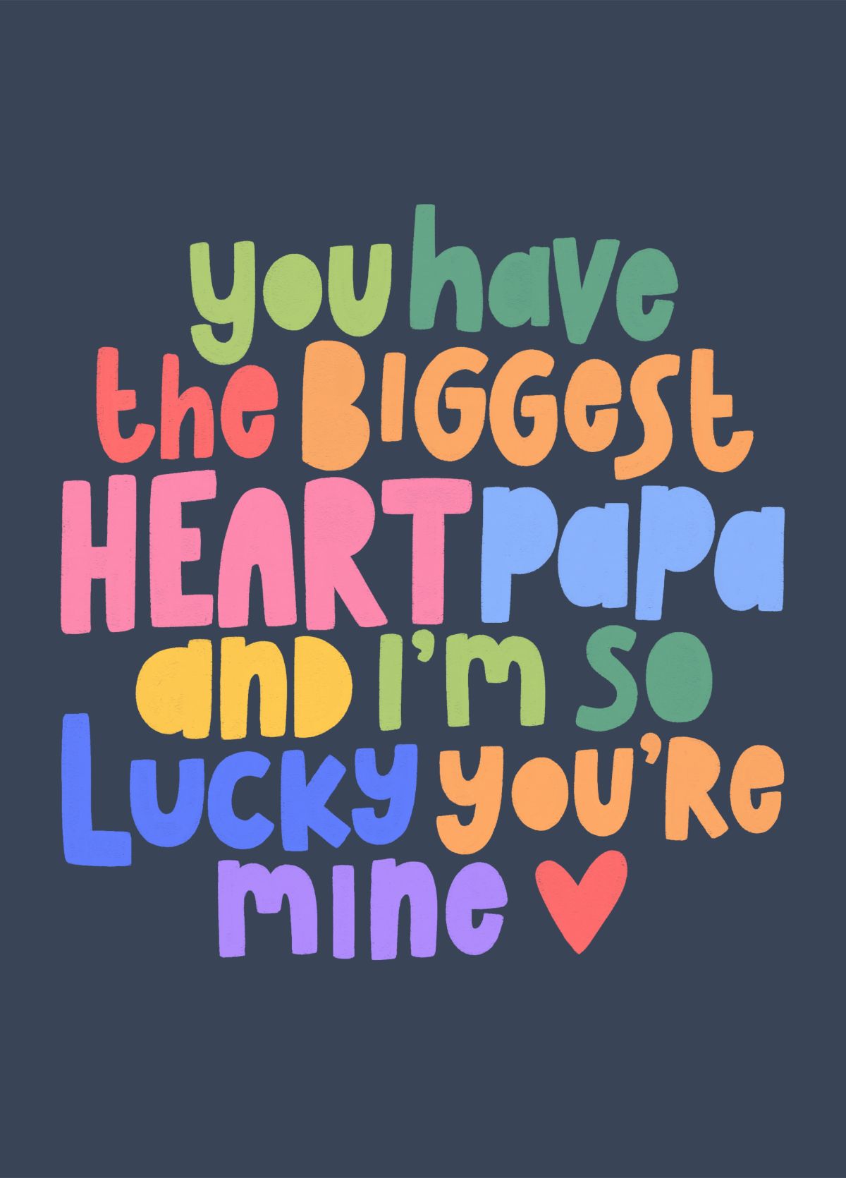 Biggest Heart Father's Day Card For Papa