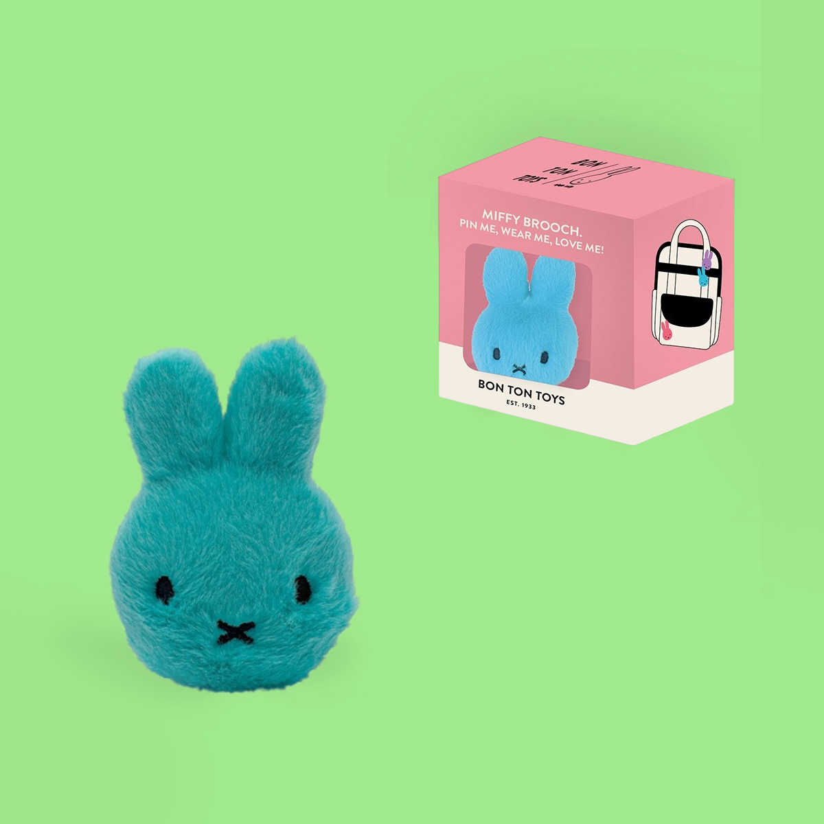 Miffy Fuzzy Broach Teal