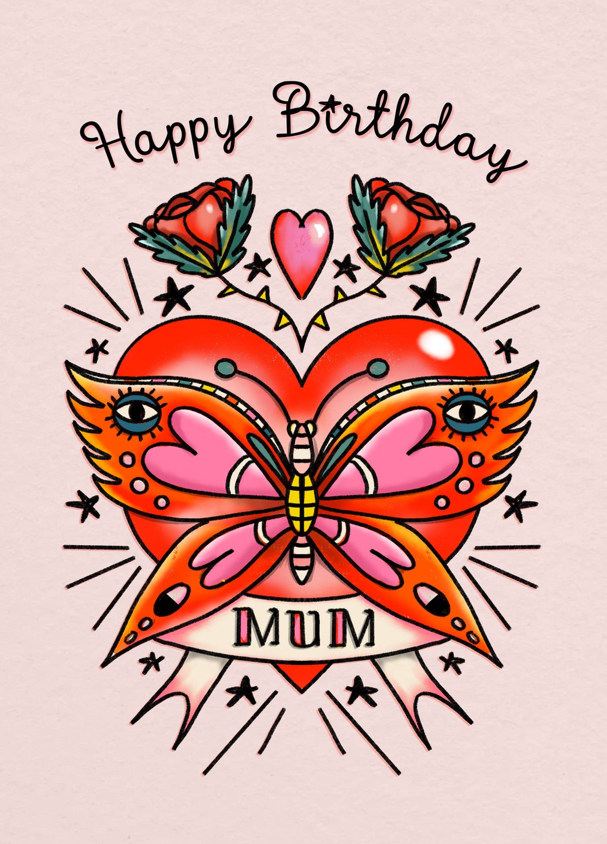 Tattoo Mum Birthday Card
