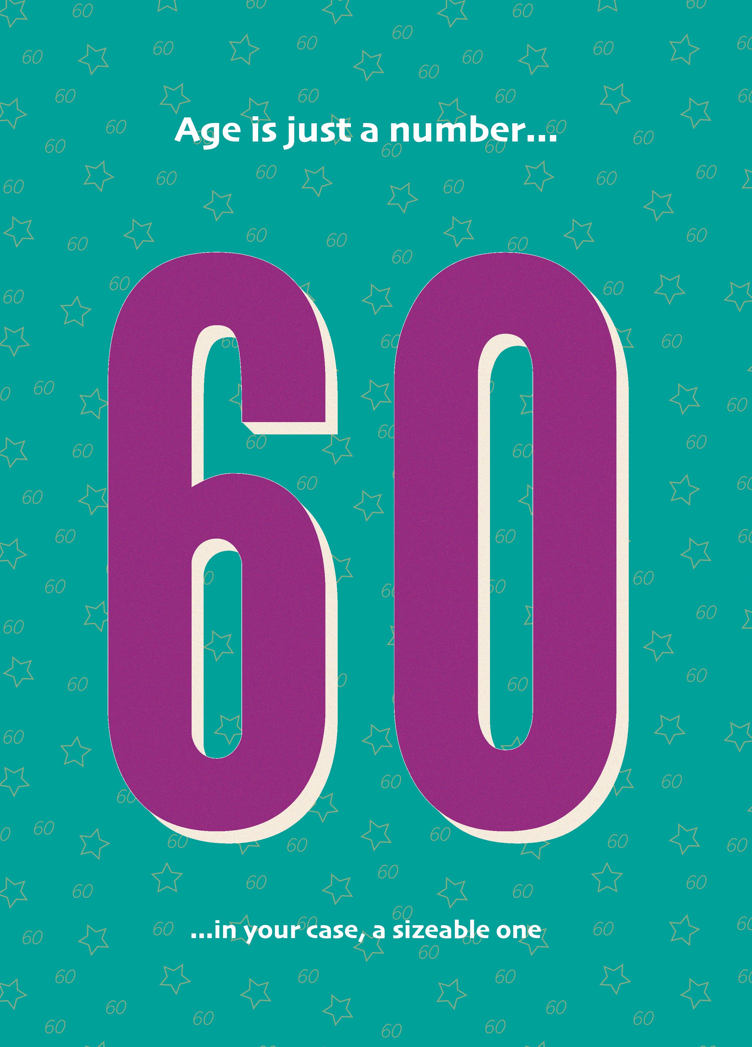 Just A Number 60s Birthday Card Just A Number 60s Birthday Card