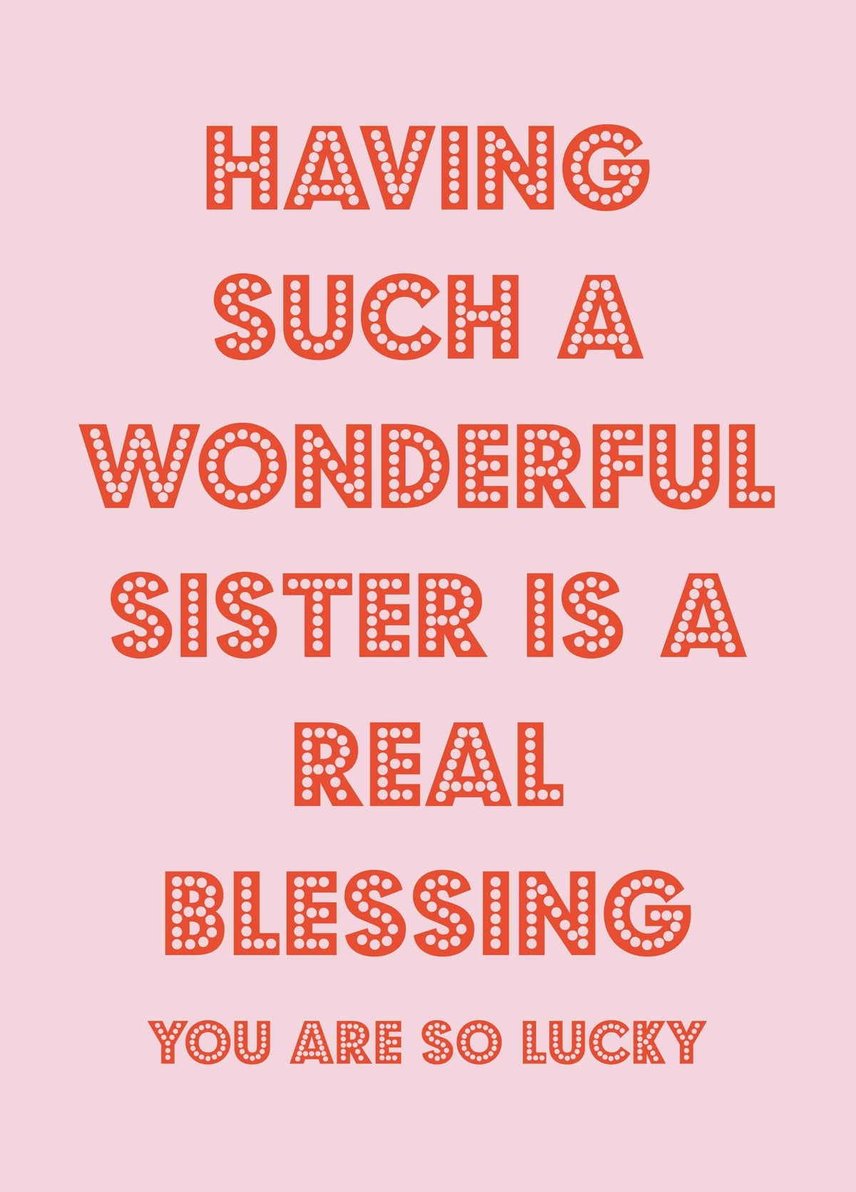 Wonderful Sister Card