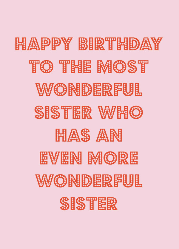 Wonderful Sister Card