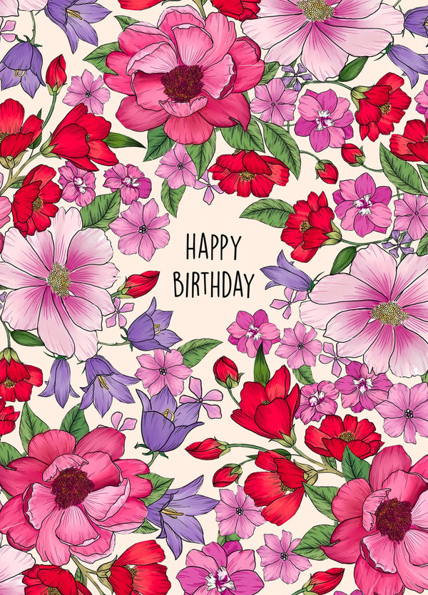 Beautiful Blooms Birthday Card