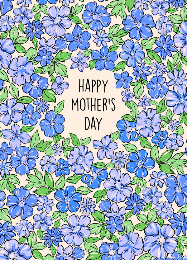 Gorgeous Floral Print Mother's Day Card