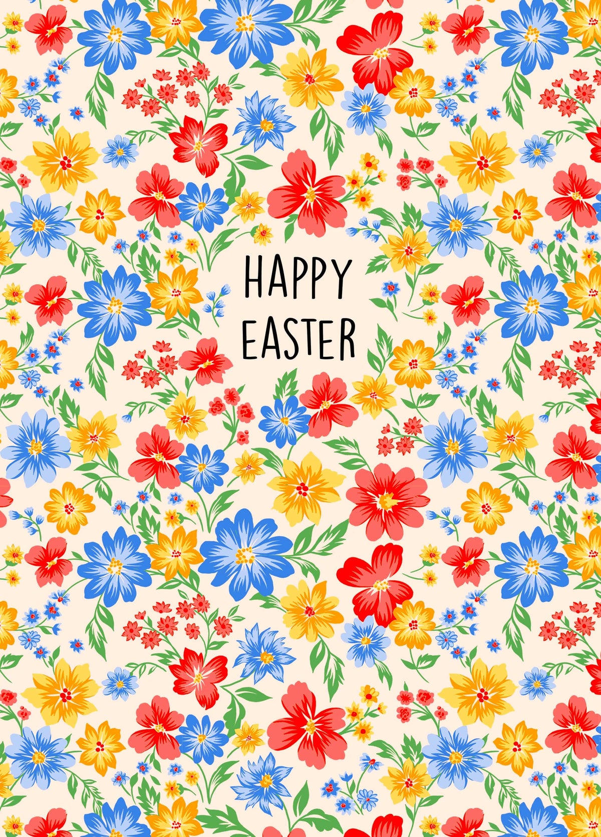 Pretty Floral Easter Card