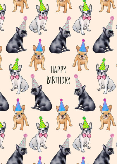 French Bulldog Birthday Card