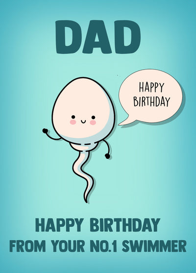 Sperm Birthday Card For Dad