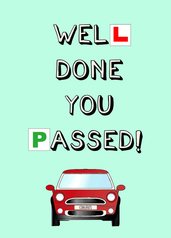 Well Done You Passed! Card