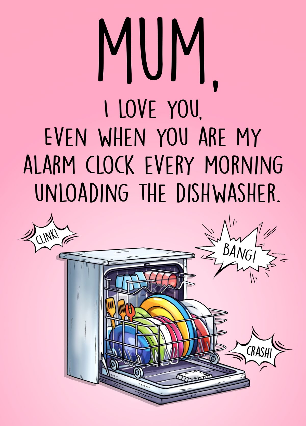 Mother's Day Dishwasher Card