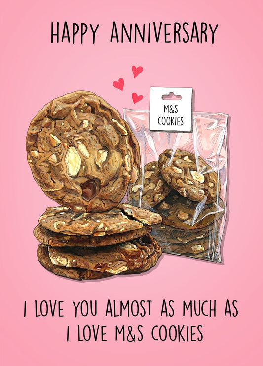 M&S Cookies Anniversary Card