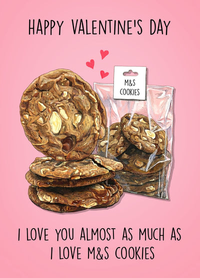 M&S Cookies Valentine's Card