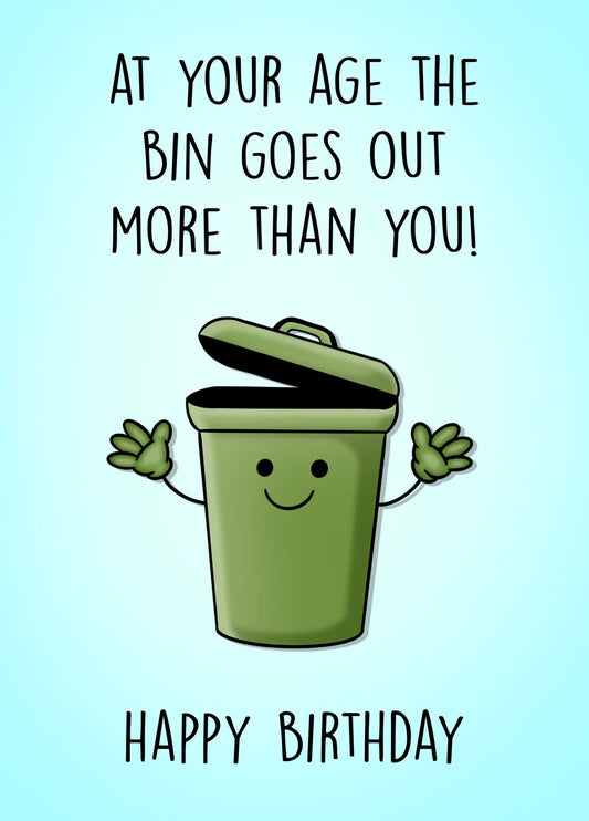 Recycling Bin Birthday Card