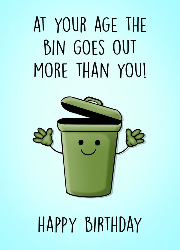 Recycling Bin Birthday Card
