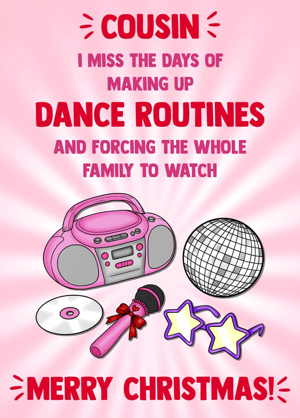 Cousin Dance Routine Christmas Card