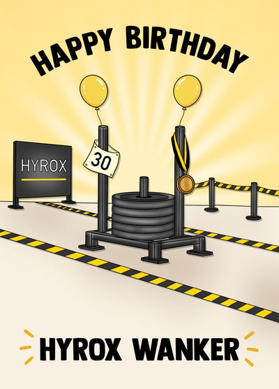 Hyrox Wanker Birthday Card