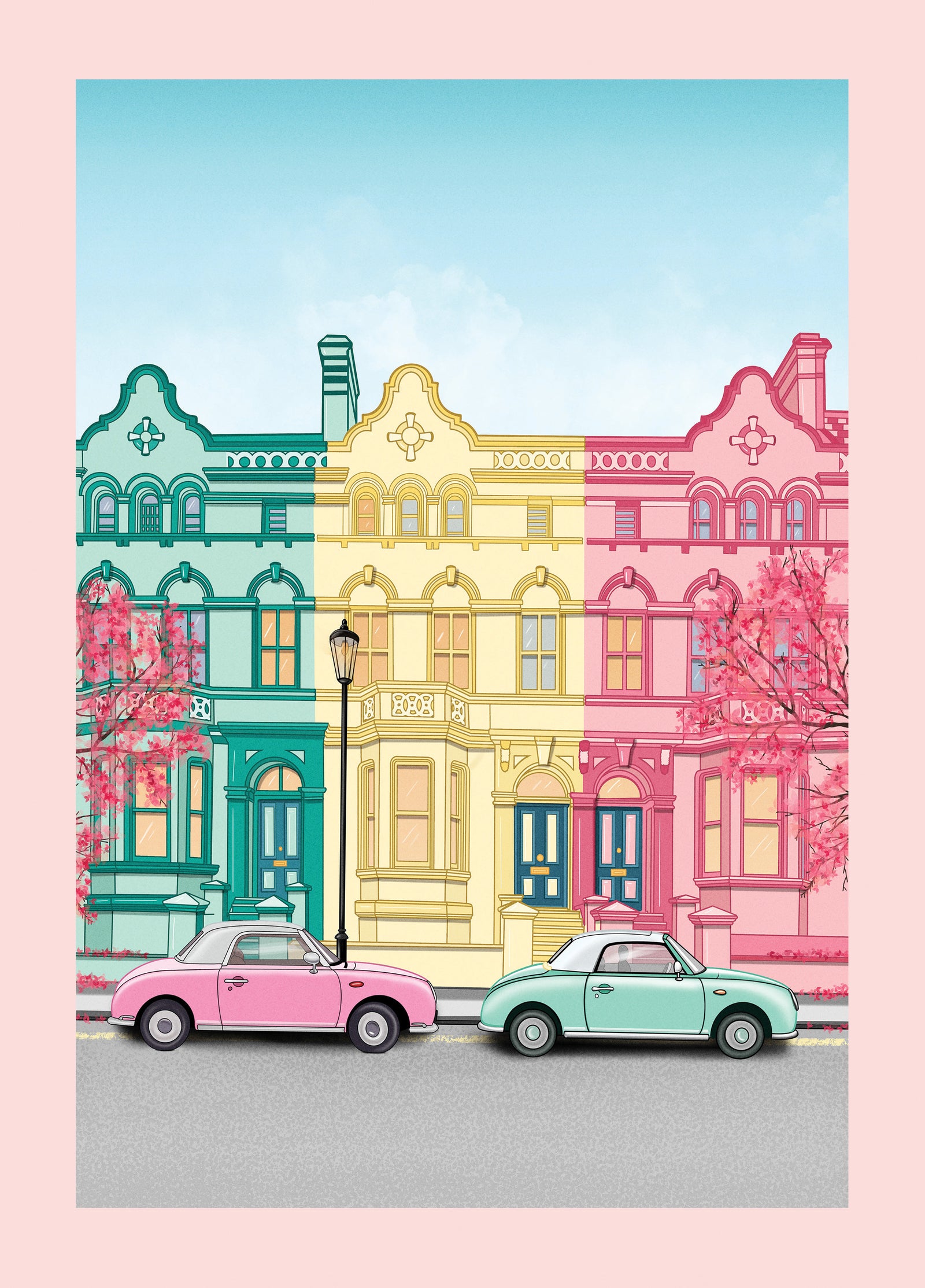 Colourful Houses Of Notting Hill Card