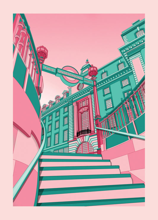 London Underground Steps Location Card