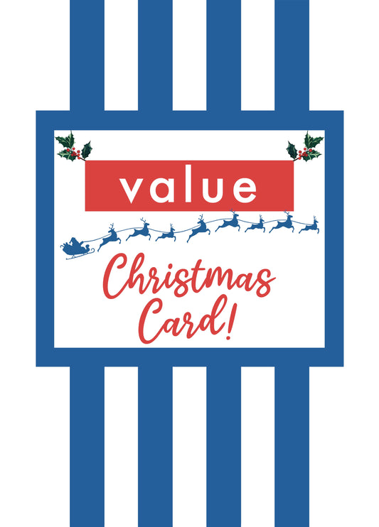 Supermarket Value - Funny Christmas Card