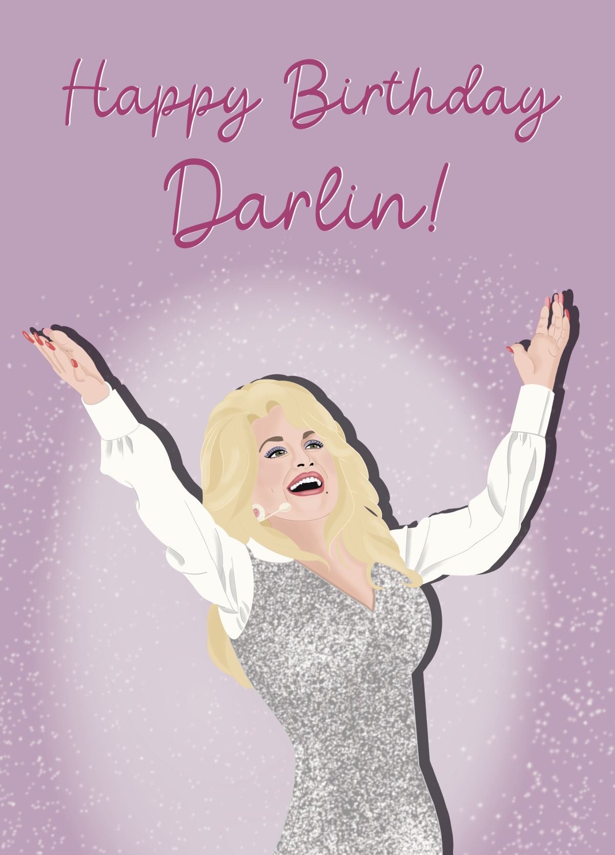 Happy Birthday Darlin! Dolly Parton Inspired Birthday Card