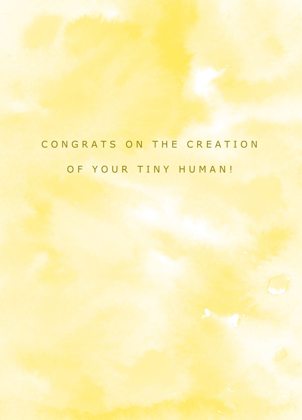 Congrats On The Creation Of Your Tiny Human Card