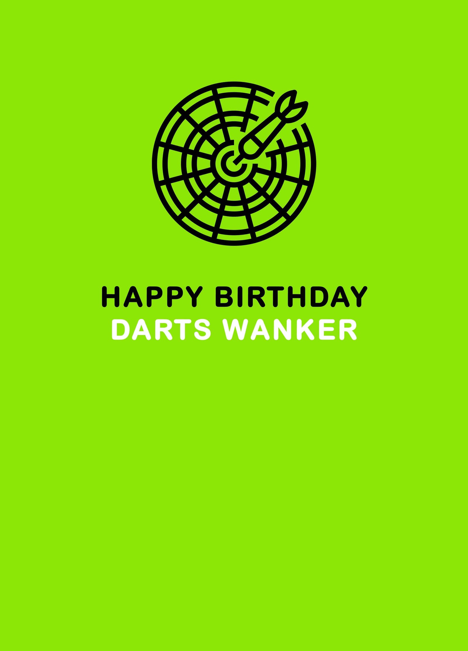 Darts Wanker Birthday Card