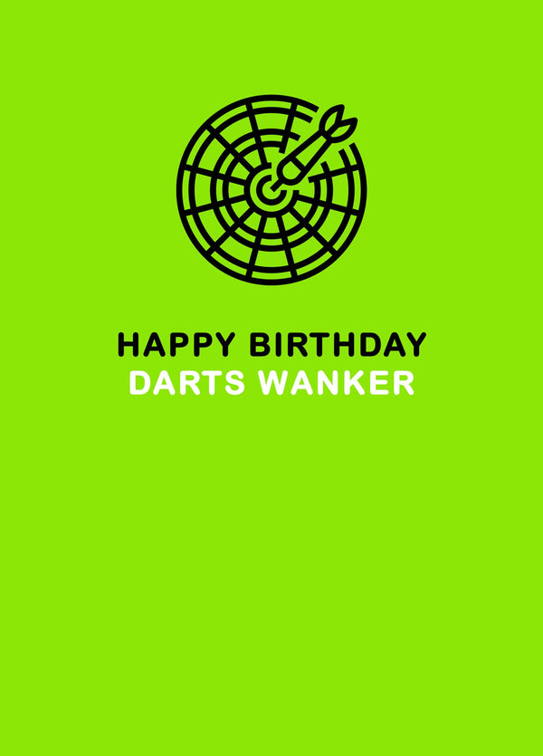 Darts Wanker Birthday Card
