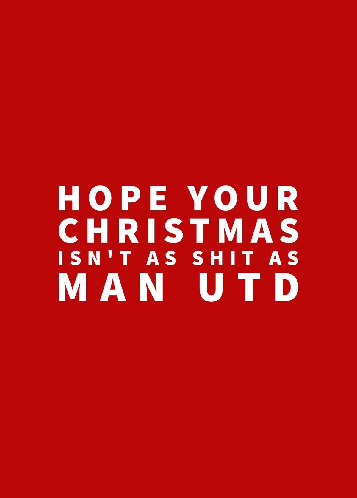 Christmas Card For A Manchester Utd Fan