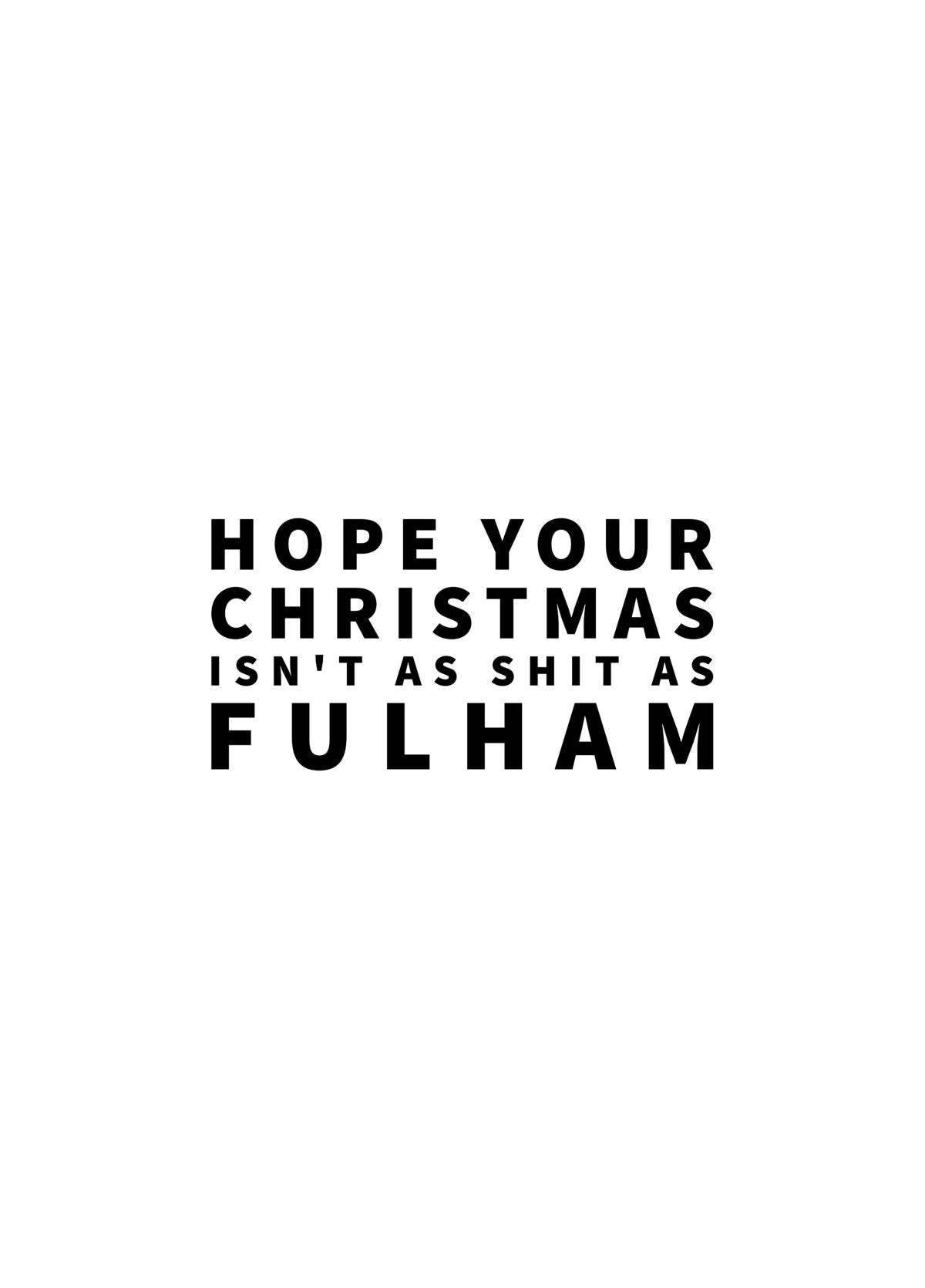 Christmas Card For A Fulham Fan