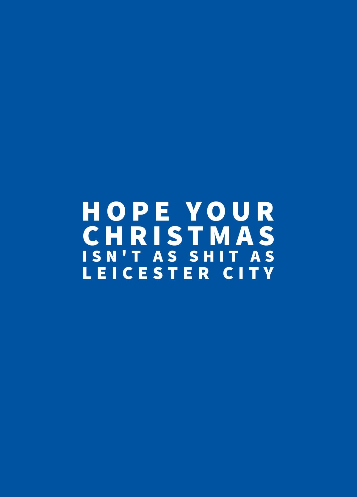 Christmas Card For Leicester City Or Football Fan