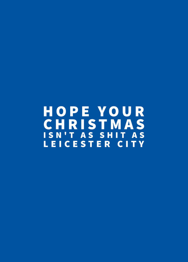 Christmas Card For Leicester City Or Football Fan