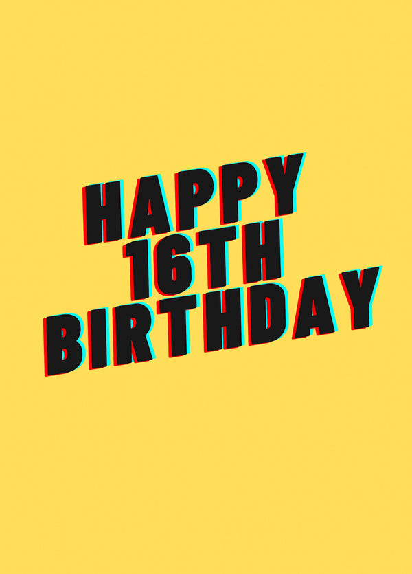 16th Birthday Card