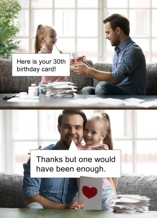 30th Birthday Card