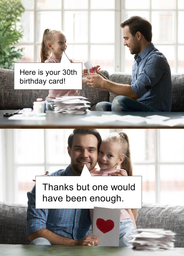 30th Birthday Card